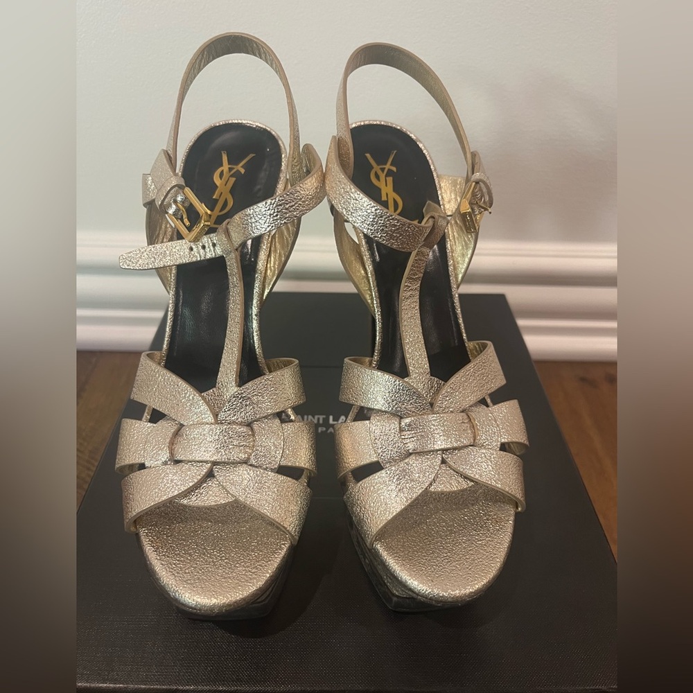 Ysl Platform Sandel . Only Wire Once In Great Con… - image 1